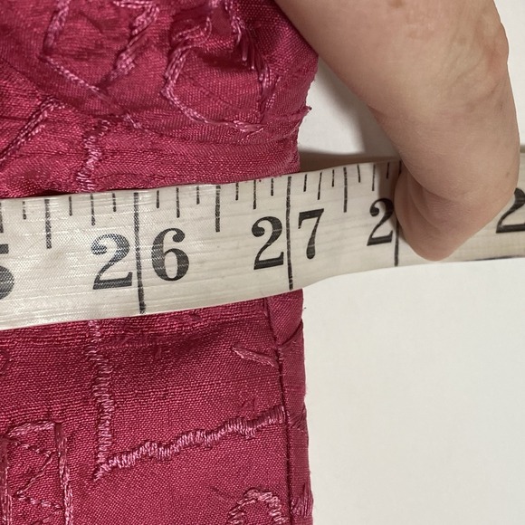 Coldwater Creek Jacket Womens 2X Pink Silk Geometric Embroidered Open Front Boho - Picture 15 of 16